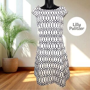 Lilly Pulitzer Brielle Fit & Flare Dress in Tickle the Ivories Print Small